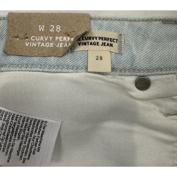 Madewell The Curvy Perfect Vintage Jeans Women's Sz W28 New With Tags Light Wash - Picture 10 of 16